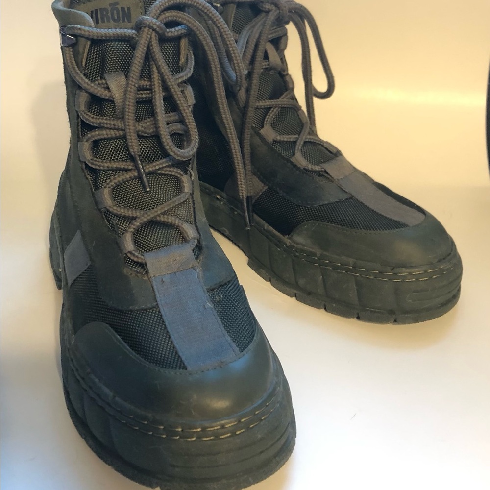 Viron Lace-Up Army Green Combat Boots